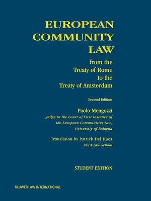 cover image of European Community Law